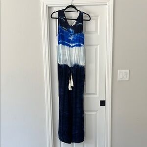 Young Fabulous & Broke Blue Tie-Dye Jumpsuit